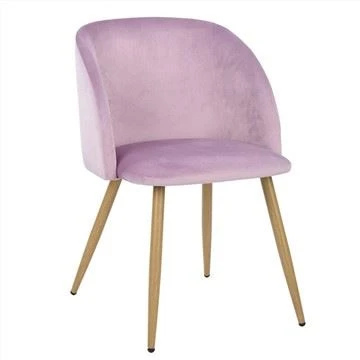 Bleikur Modern Retro Efni Armpúði Frjálslegur borðstofustóll