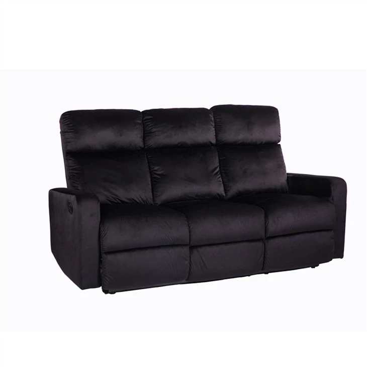Velvet Fabric Recliner Sectional sófi