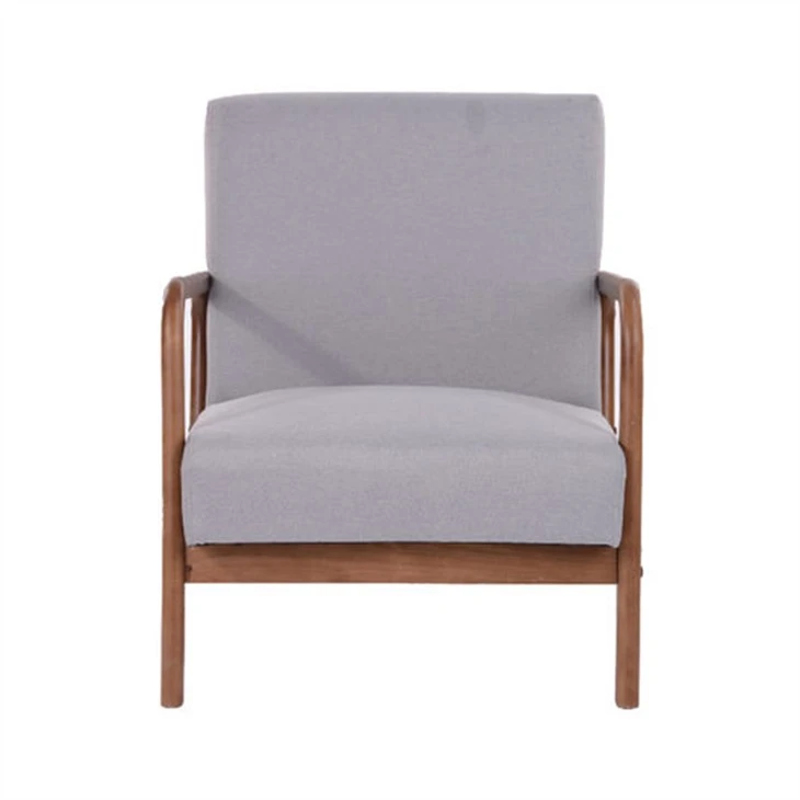 Tómstundastóll Mid Century Wood með örmum