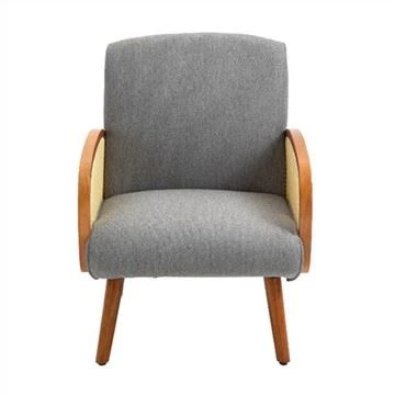 Stílhrein Rattan Armrest Accent Armstóll