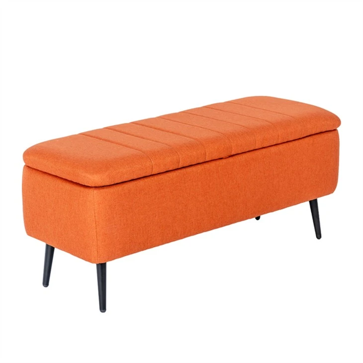Velvet geymslubekkur með stóru geymsluplássi