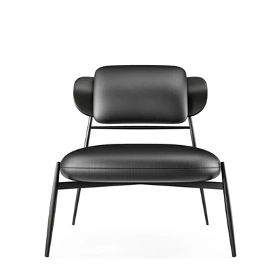 Stílhrein hannaður hreimstóll PU Cover Maur Shape Metal Chair