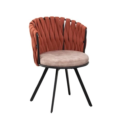 Partner tómstundastóll með dúk og málmi bakstoð