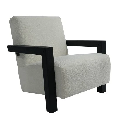 Wood Frame ArmChair | Modern Fabric Accent Chair ISLABELLE Wood Frame ArmChair | Modern Fabric Accent Chair ISLABELLE